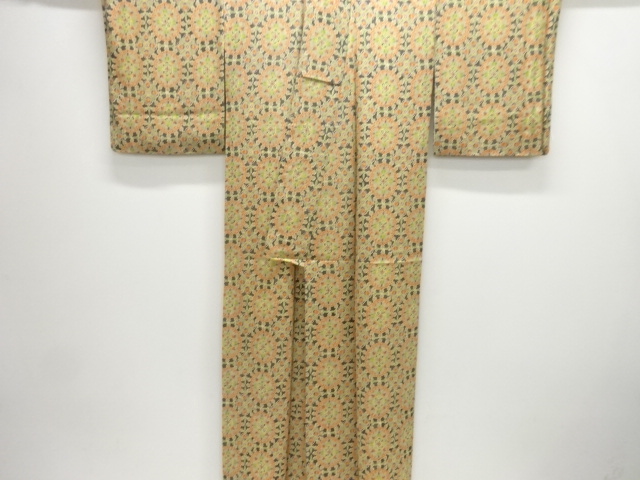  未使用品　華紋模様小紋着物